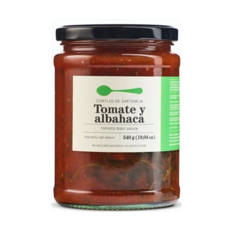 SALSA TOMATE Y ALBAHACA CORTIJO DE SARTENEJA 540 GRS (U)