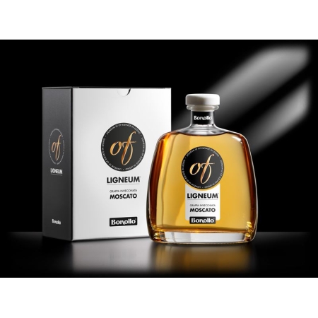 GRAPPA OF LIGNEUM MOSCATO INVECCHIATA BONOLLO 42º