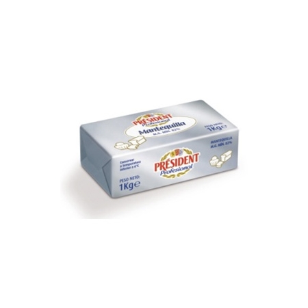 MANTEQUILLA PRESIDENT BLOQUE 1 KG (U)