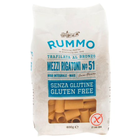MEZZI RIGATONI SIN GLUTEN RUMMO 400 GRS (U)
