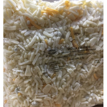 MOZZARELLA NAPOLI MEZCLA 4 QUESOS AZUL (KG)