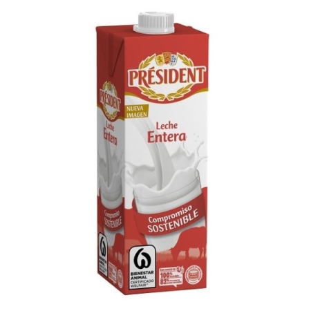 LECHE ENTERA PRESIDENT 1 LT (U)