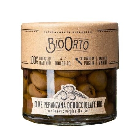 OLIVE PERANZANA DENOCCIOLATE IN OLIO EVO BIOORTO 180 GRS (U)