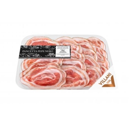 PANCETTA PEPE NERO VILLANI AFFETTATA 110 GRS (U)