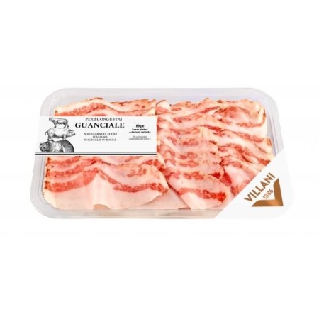 GUANCIALE VILLANI AFFETTATO 80 GRS (U)