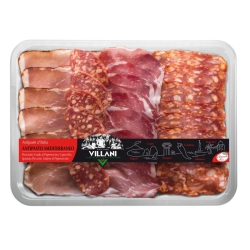 ANTIPASTO MEDITERRANEO VILLANI AFFETTATO 140 GRS (U)